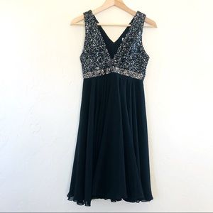Dress the Population Black Sequined Dress S